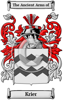 Krier Family Crest/Coat of Arms
