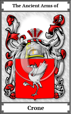 Crone Family Crest Download (JPG)  Book Plated - 150 DPI