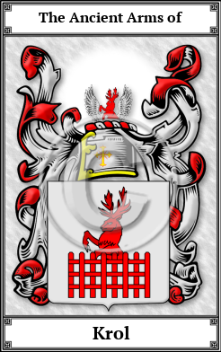 Krol Family Crest Download (JPG) Book Plated - 600 DPI