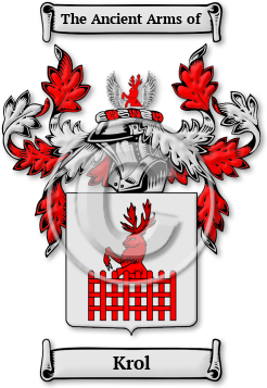 Krol Family Crest Download (JPG) Legacy Series - 600 DPI