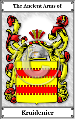 Kruidenier Family Crest Download (JPG) Book Plated - 600 DPI