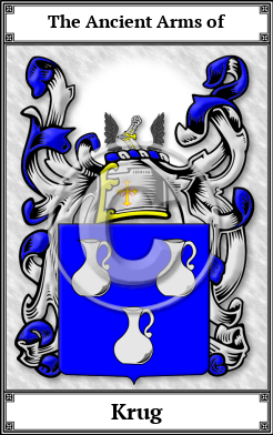 Krug Family Crest Download (JPG)  Book Plated - 150 DPI
