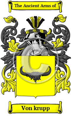 Von krupp Family Crest/Coat of Arms