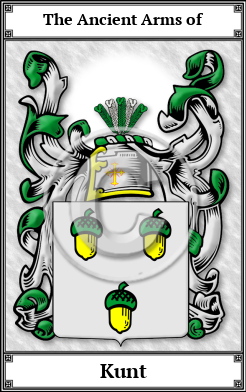 Kunt Family Crest Download (JPG)  Book Plated - 150 DPI