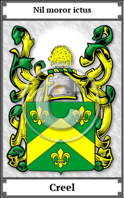 Creel Family Crest Download (JPG)  Book Plated - 150 DPI