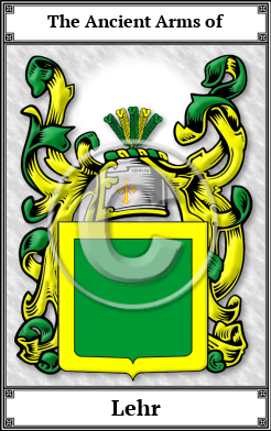 Lehr Family Crest Download (JPG) Book Plated - 600 DPI