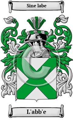 L'abb'e Family Crest/Coat of Arms