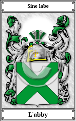 L'abby Family Crest Download (JPG) Book Plated - 600 DPI