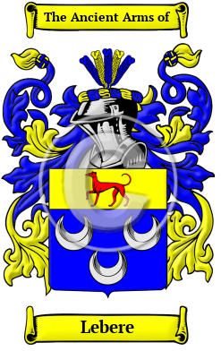Lebere Family Crest/Coat of Arms