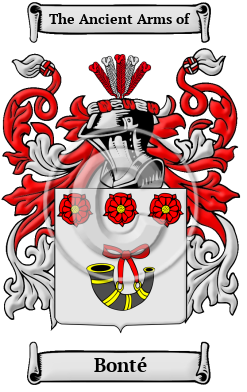 Bonté Family Crest/Coat of Arms