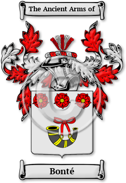 Bonté Family Crest Download (jpg) Legacy Series - 150 DPI