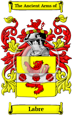 Labre Family Crest/Coat of Arms