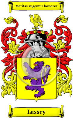 Lassey Family Crest/Coat of Arms