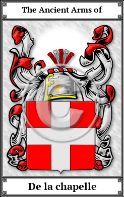 De la chapelle Family Crest Download (JPG) Book Plated - 150 DPI
