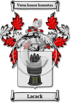 Lacack Family Crest Download (jpg) Legacy Series - 150 DPI