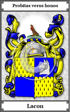 Lacon Family Crest Download (JPG) Book Plated - 600 DPI