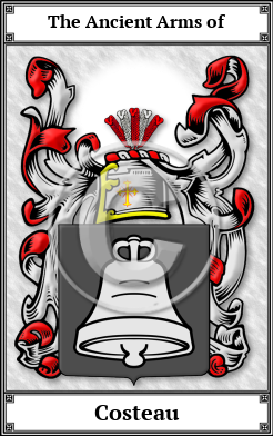 Costeau Family Crest Download (JPG)  Book Plated - 150 DPI