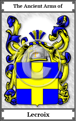 Lecroix Family Crest Download (JPG)  Book Plated - 150 DPI