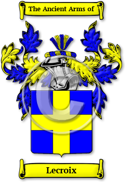 Lecroix Family Crest Download (jpg) Legacy Series - 150 DPI