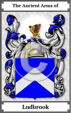 Ludbrook Family Crest Download (JPG) Book Plated - 600 DPI