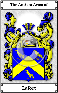 Lafort Family Crest Download (JPG) Book Plated - 600 DPI