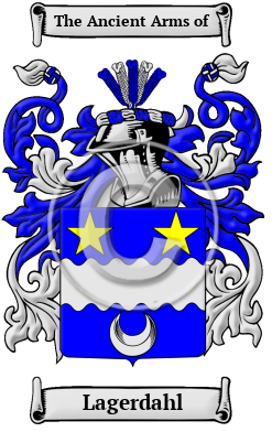 Lagerdahl Family Crest/Coat of Arms