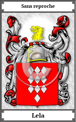 Lela Family Crest Download (JPG) Book Plated - 600 DPI