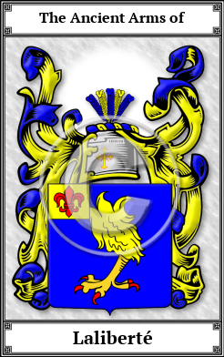 Laliberté Family Crest Download (JPG) Book Plated - 600 DPI