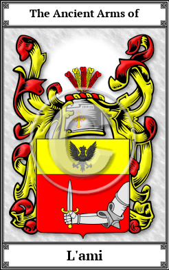 L'ami Family Crest Download (JPG)  Book Plated - 150 DPI