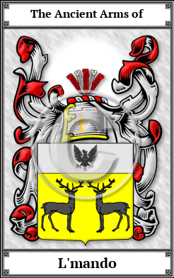 L'mando Family Crest Download (JPG)  Book Plated - 150 DPI