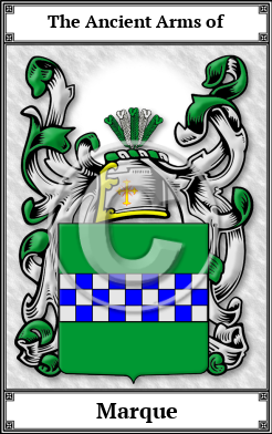 Marque Family Crest Download (JPG) Book Plated - 600 DPI