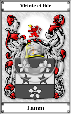 Lamm Family Crest Download (JPG)  Book Plated - 150 DPI