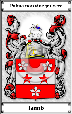 Lamb Family Crest Download (JPG)  Book Plated - 150 DPI