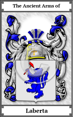 Laberta Family Crest Download (JPG)  Book Plated - 150 DPI