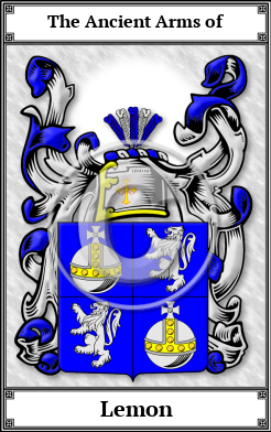 Lemon Family Crest Download (JPG) Book Plated - 600 DPI