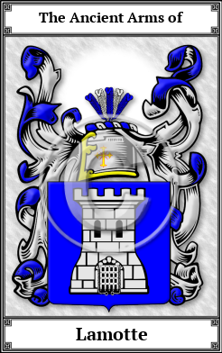 Lamotte Family Crest Download (JPG)  Book Plated - 150 DPI