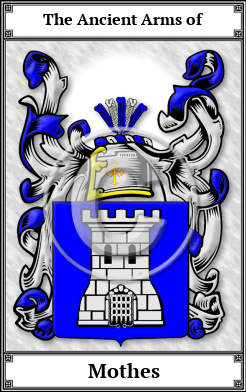 Mothes Family Crest Download (JPG)  Book Plated - 150 DPI