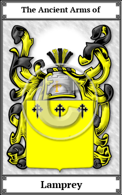 Lamprey Family Crest Download (JPG)  Book Plated - 150 DPI