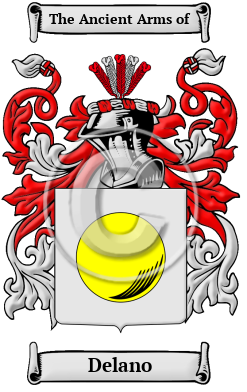 Delano Family Crest/Coat of Arms