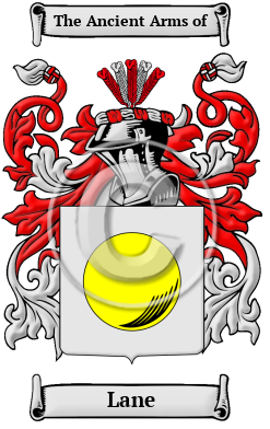 Lane Family Crest/Coat of Arms