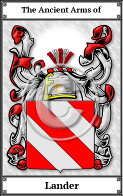 Lander Family Crest Download (JPG)  Book Plated - 150 DPI