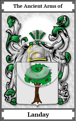 Landay Family Crest Download (JPG)  Book Plated - 150 DPI
