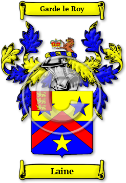 Laine Family Crest Download (jpg) Legacy Series - 150 DPI
