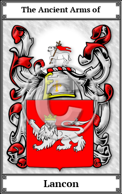Lancon Family Crest Download (JPG)  Book Plated - 150 DPI