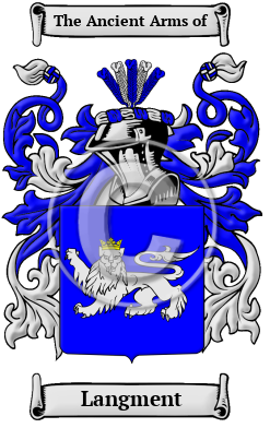 Langment Family Crest/Coat of Arms