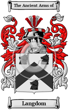 Langdom Family Crest/Coat of Arms