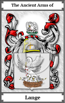 Lange Family Crest Download (JPG)  Book Plated - 150 DPI