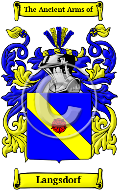 Langsdorf Family Crest/Coat of Arms