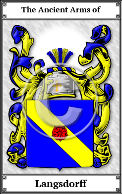 Langsdorff Family Crest Download (JPG) Book Plated - 600 DPI