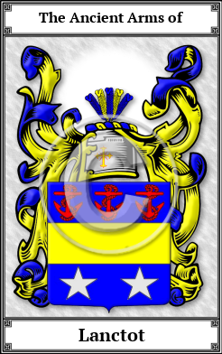 Lanctot Family Crest Download (JPG) Book Plated - 600 DPI